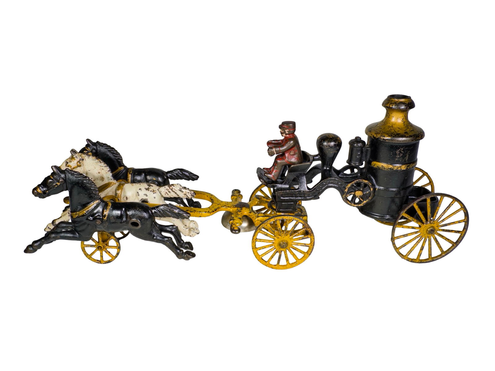 Three Horse Cast Iron Fire Pumper (1 of 4)