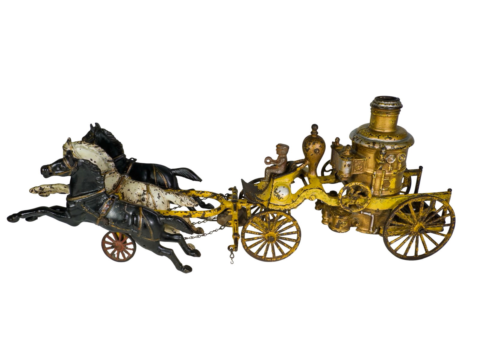 Three Horse Cast Iron Fire Pumper (1 of 4)