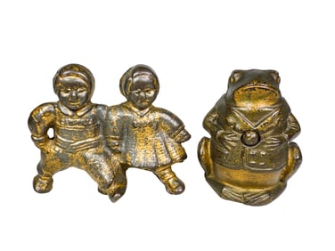 Professor Pug Frog / Campbells Kids Cast Iron Still Banks