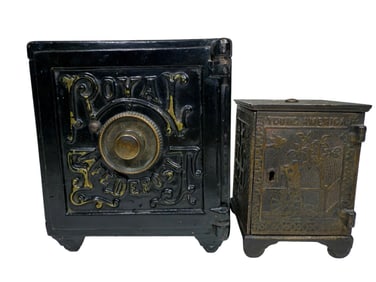 Royal Safe Deposit Safe / Young American Safe Banks - Cast Iron