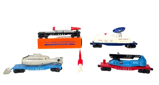 Lionel Flat Cars - 4 total #'s 3830, 6175, 3470, and 6680