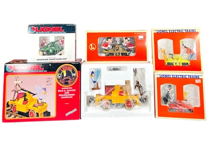 Lionel Modern Comic Hand Cars - 5 total #'s 18425, 18421, 18403, 18433, and 87208