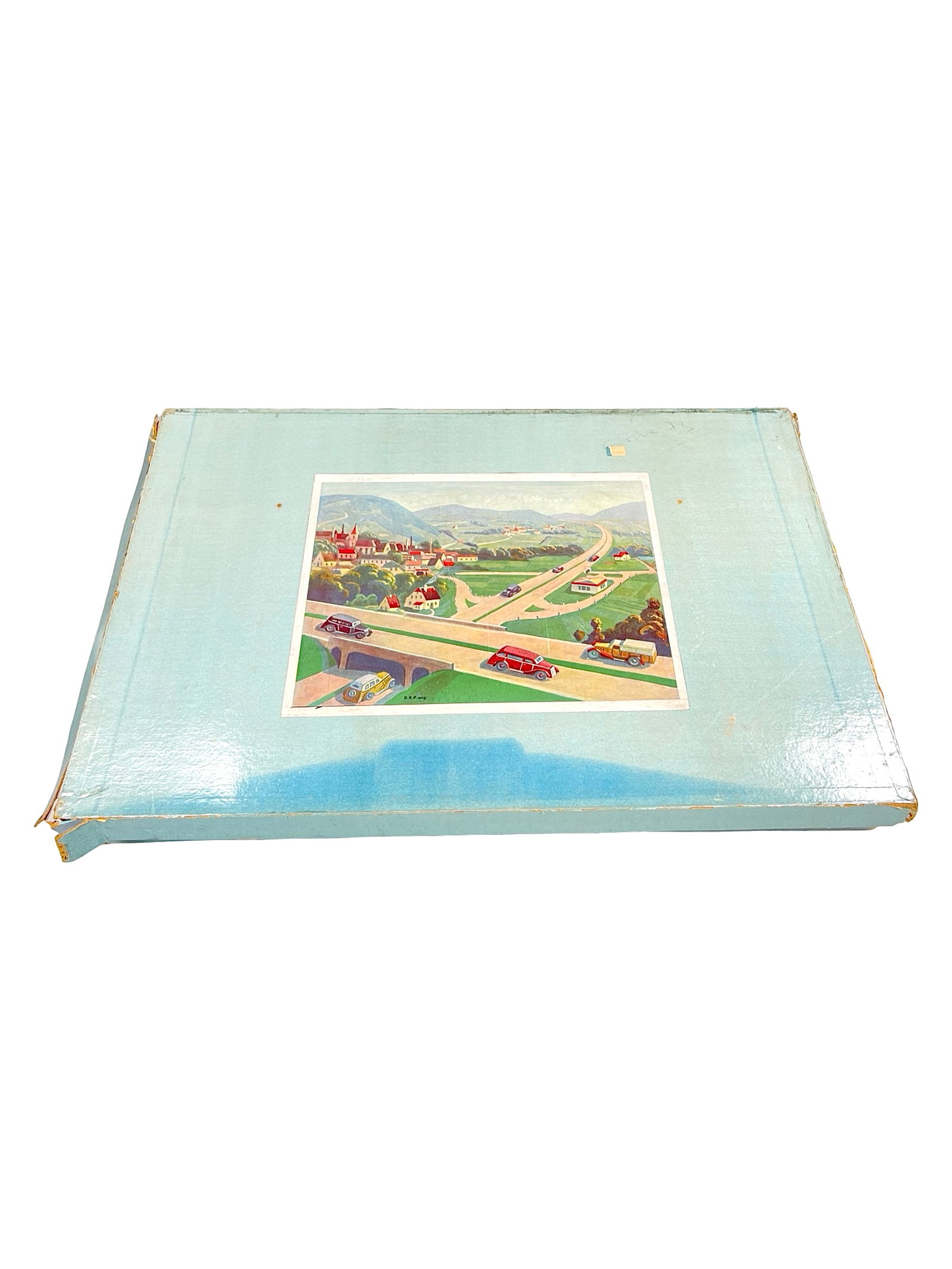 Tipp & Co Windop Road Set: German late 1930's - Box is 24"L x 15"T x 3"D