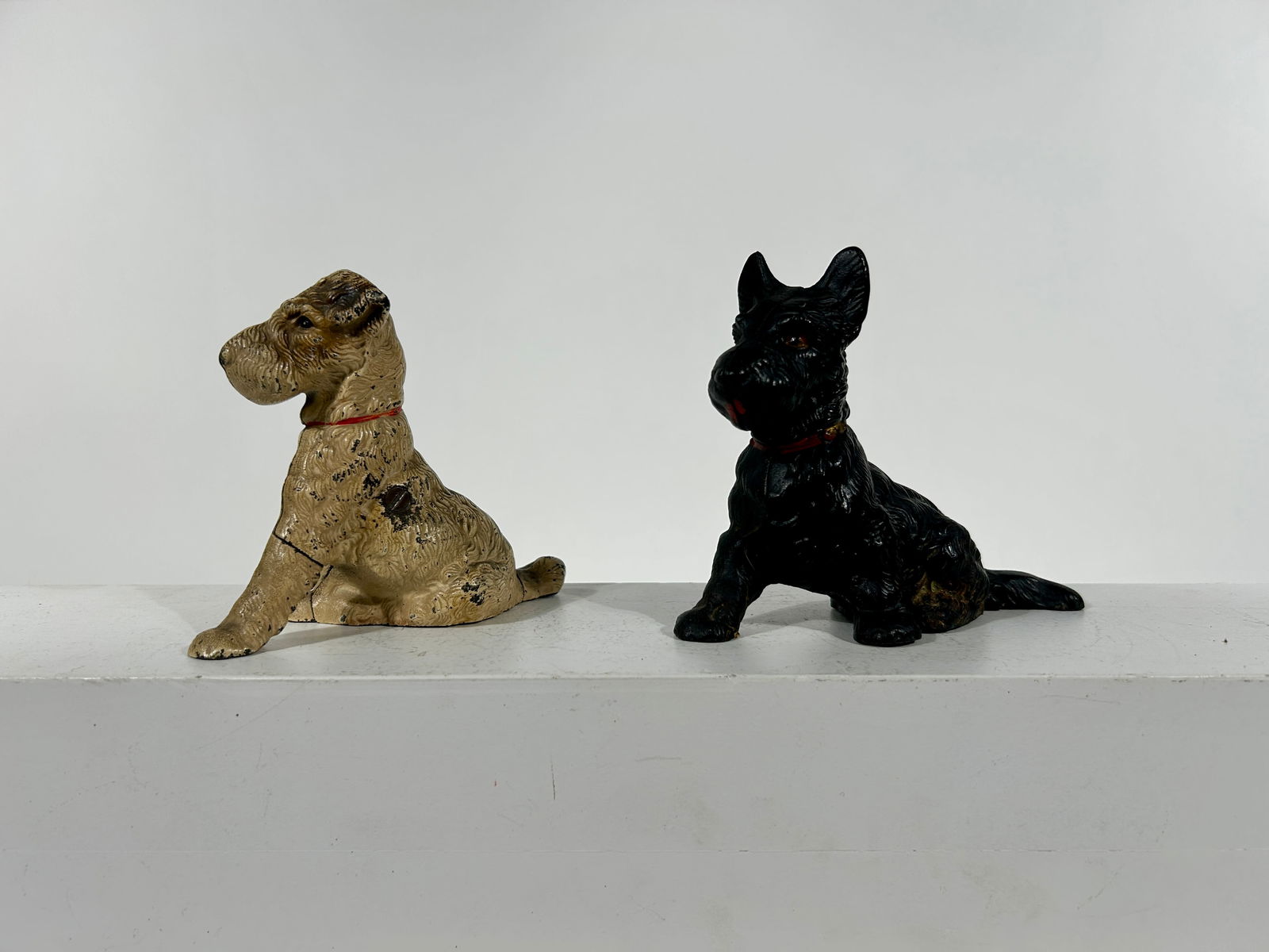 Terrier and Scottie Cast Iron Still Banks: Hubley Mfg. Co. - Lancaster, PA. 1930 - 5"Tall