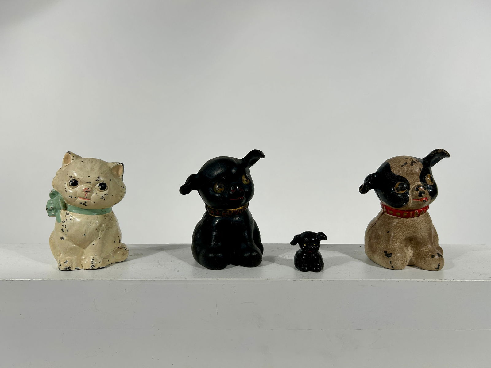 Two Fido/One Cat Cast Iron Still Banks (1 of 3)