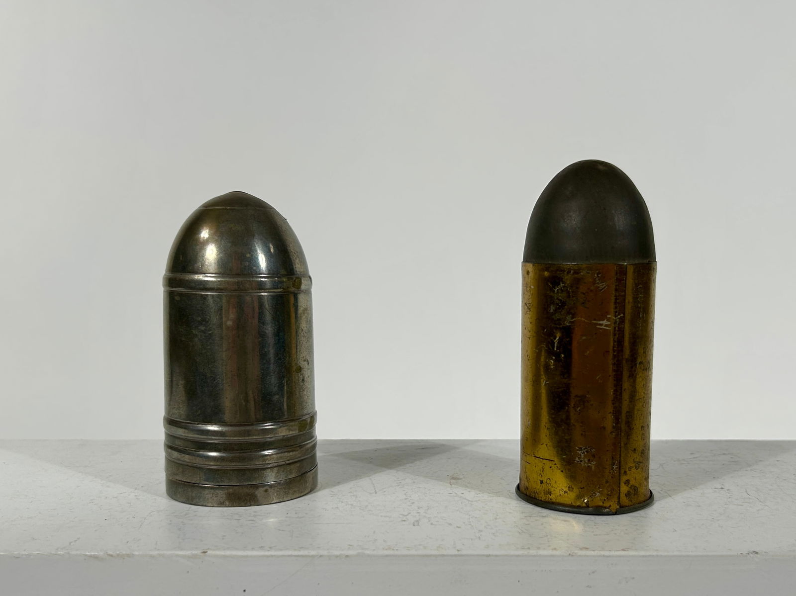 Two Tin Artillery Shells - 2