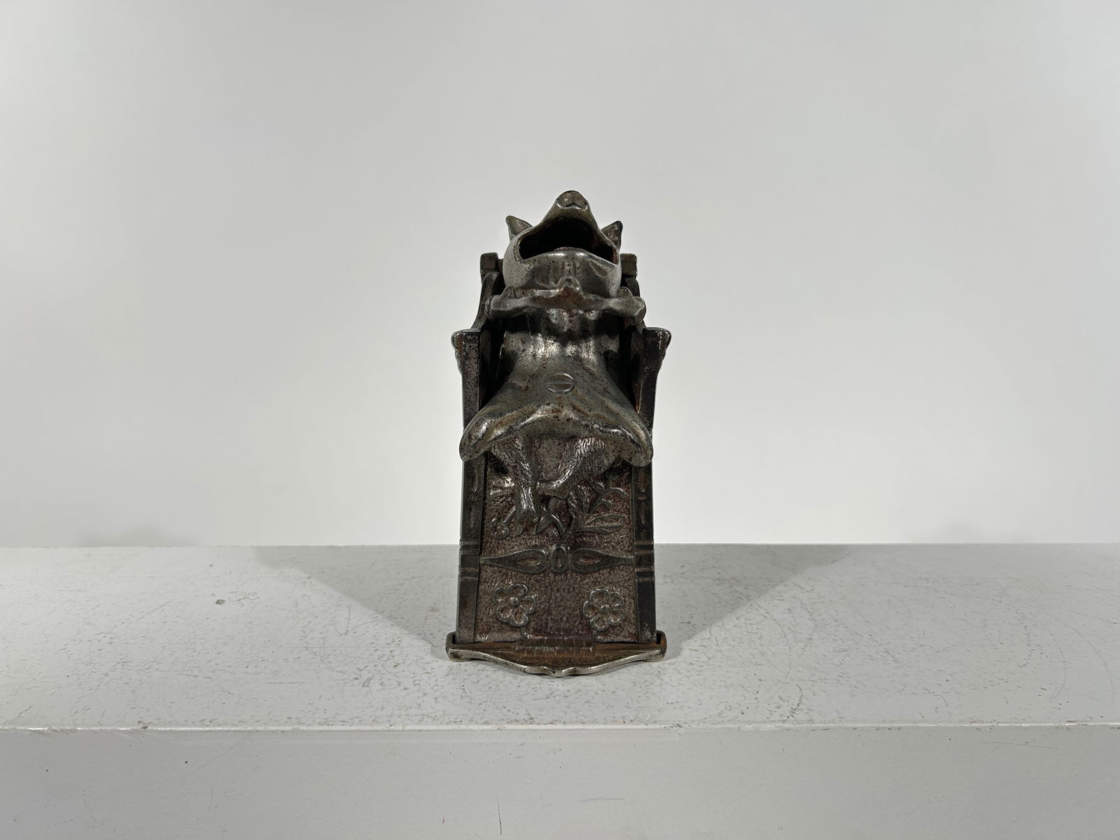 Pig in Highchair Cast Iron Mechanical Bank (1 of 3)