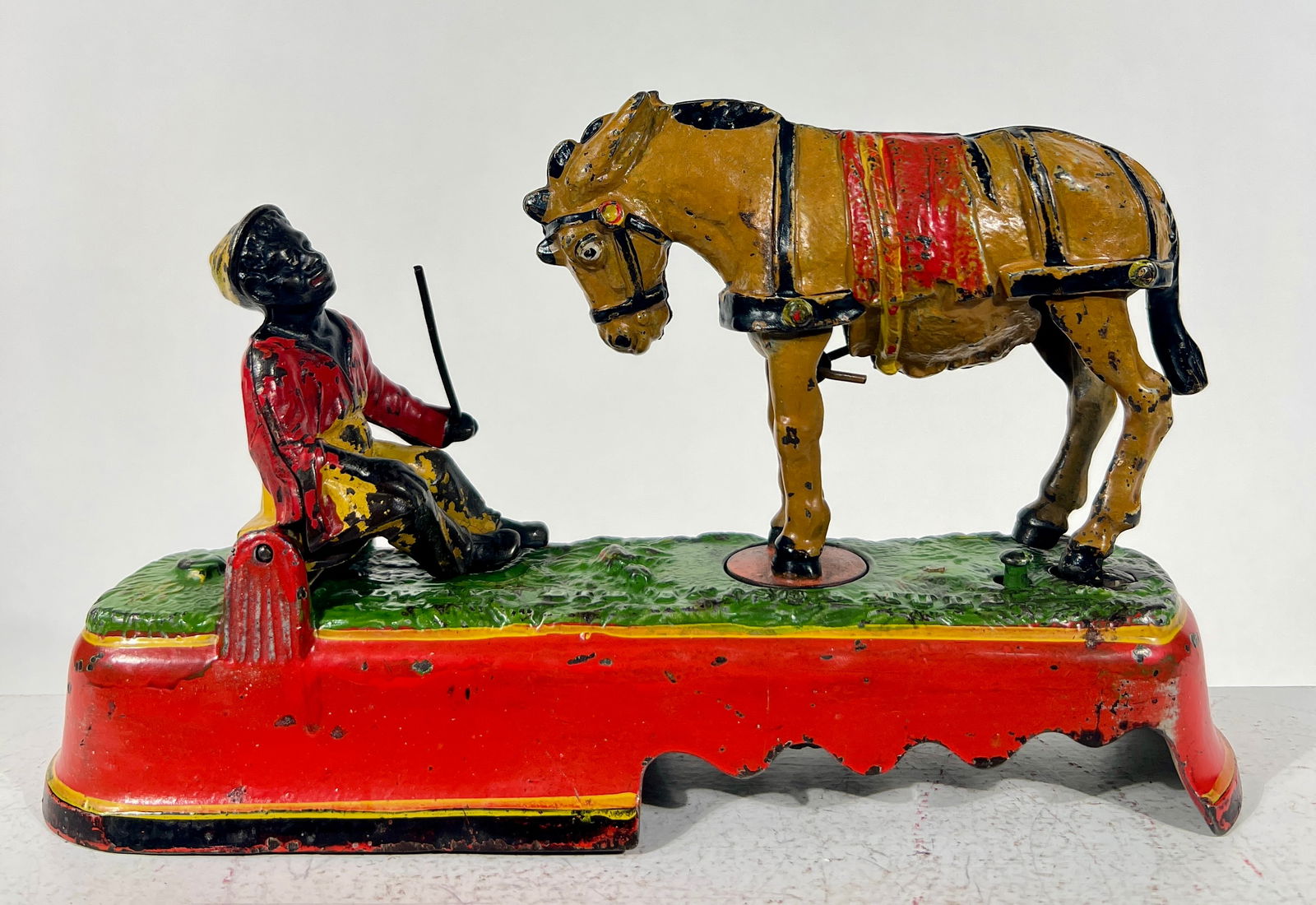 I Always did Spise a Mule Cast Iron Mechanical Bank - Bench Version (1 of 3)
