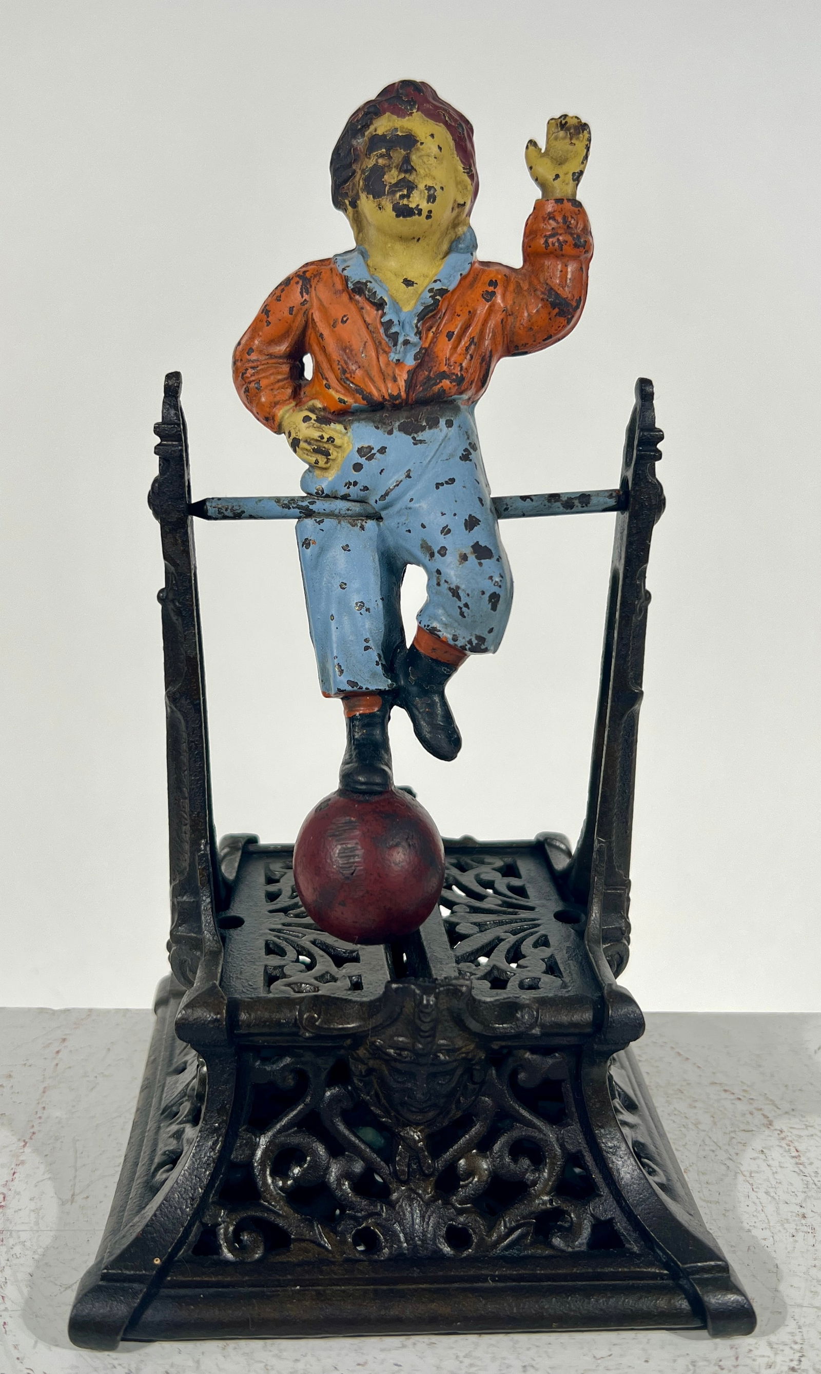 Boy on Trapeze Cast Iron Mechanical Bank (1 of 3)