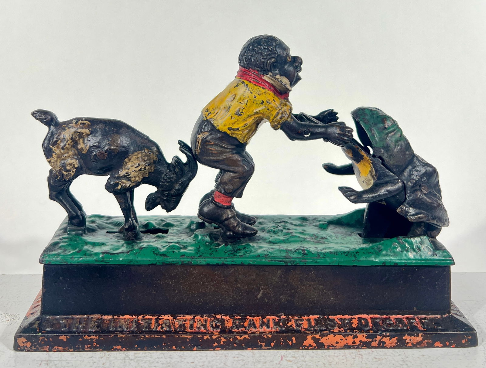 Initiating Bank - First Degree Cast Iron Mechanical Bank - Very Scarce and Desirable (1 of 3)