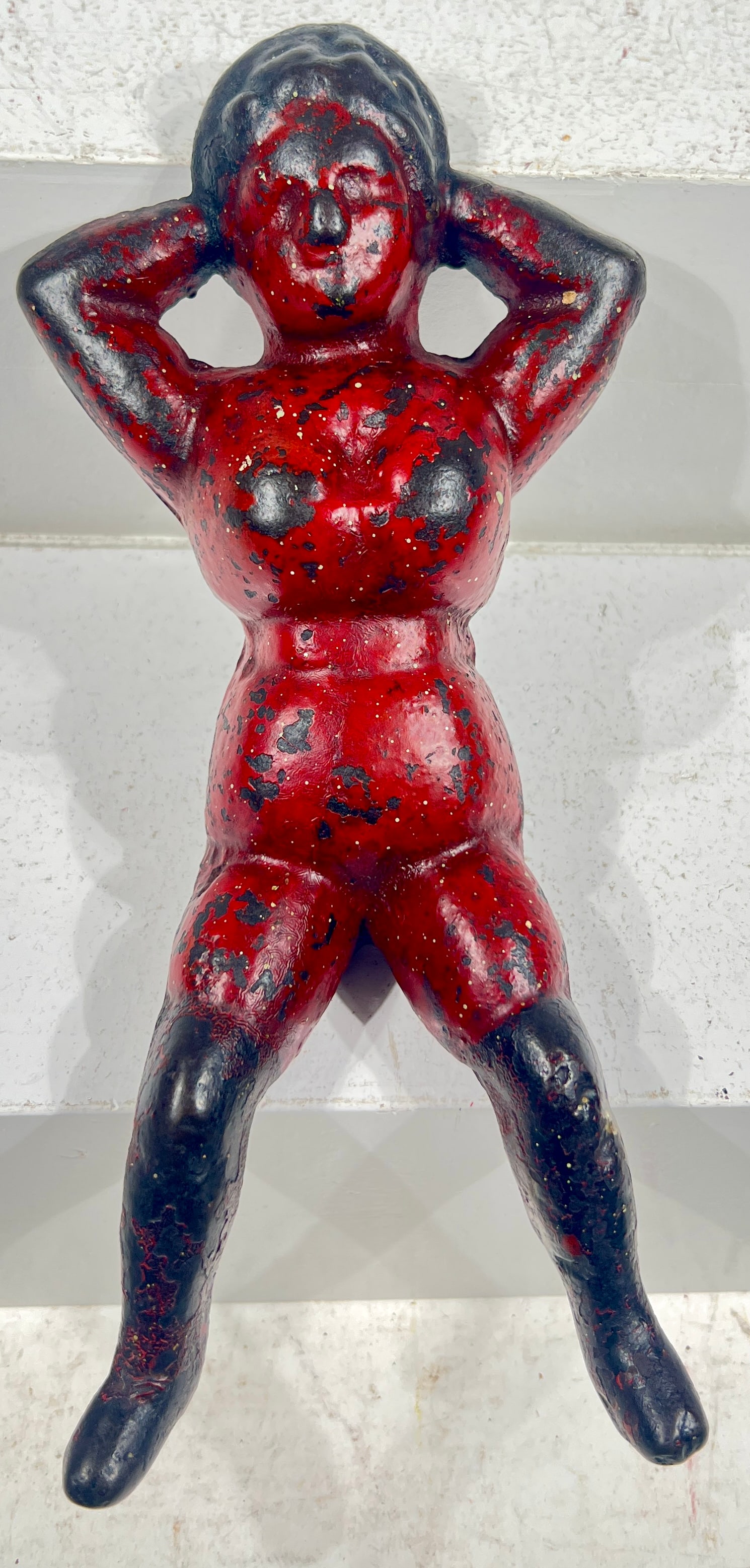 Risque Lady Bootscrape - Cast Iron: American 1890 - 10 1/2"L x 2 1/2"T x 4 1/2"W