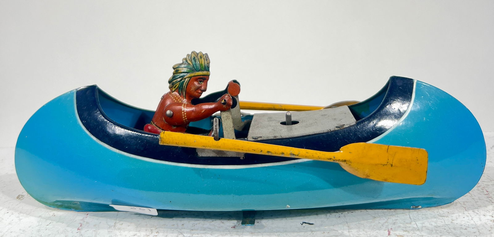 Native American in a Canoe - Windup Toy (1 of 3)
