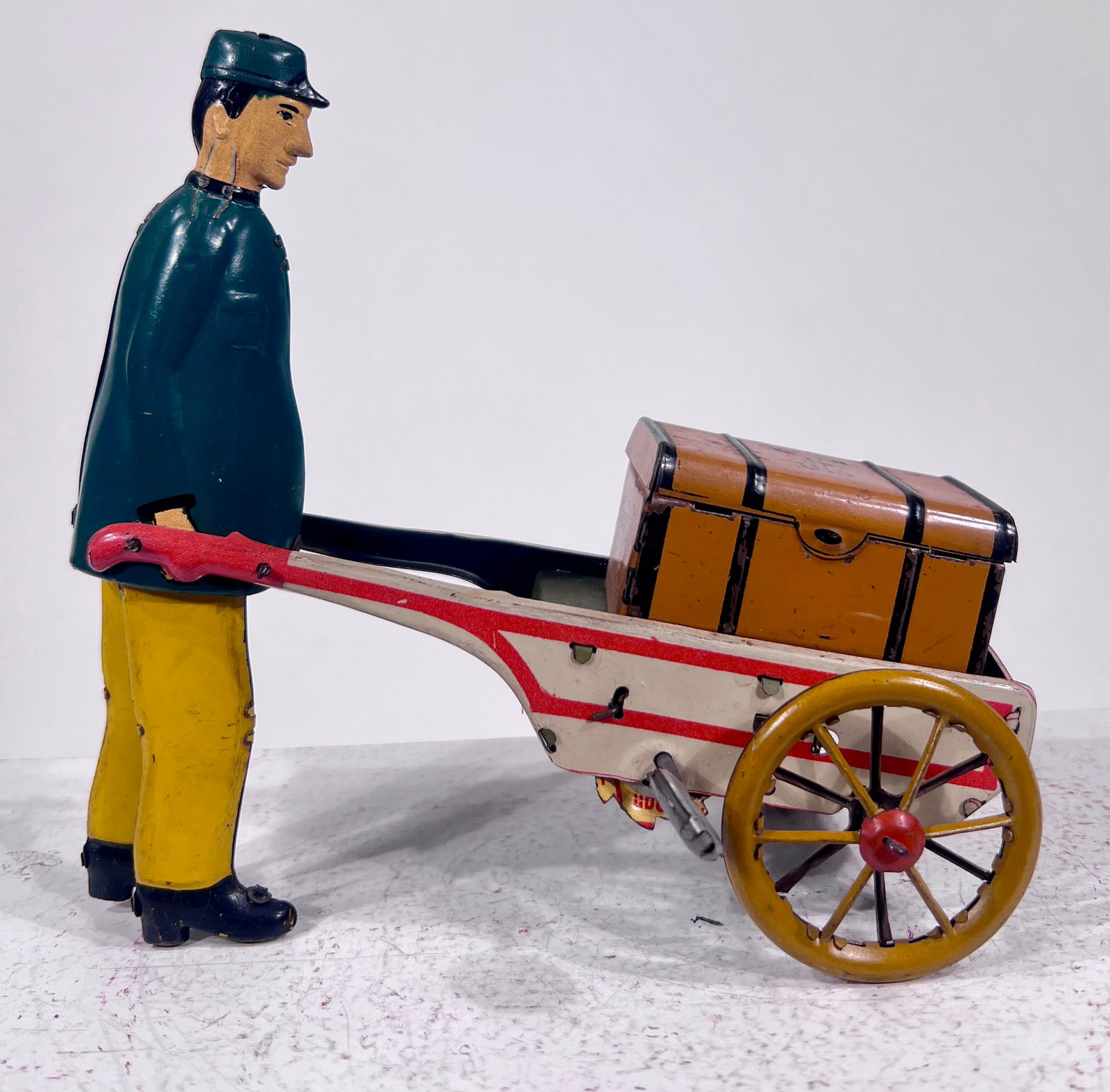 European Tin Windup Porter Toy (1 of 3)