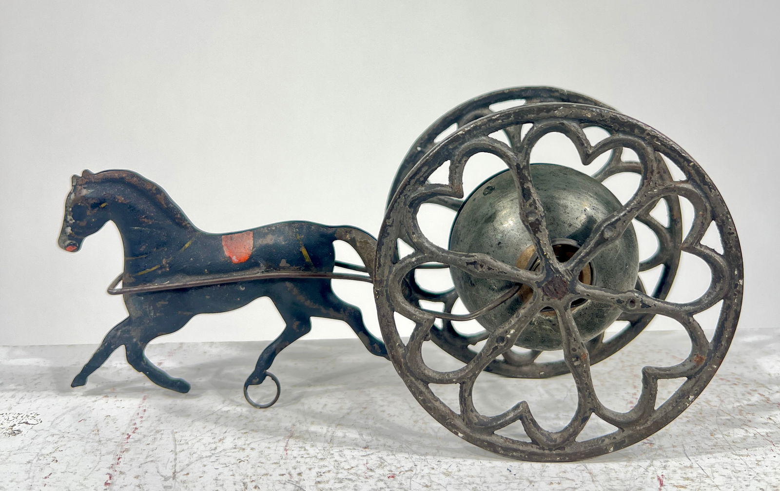 Early American Tin Horse Bell Toy (1 of 2)
