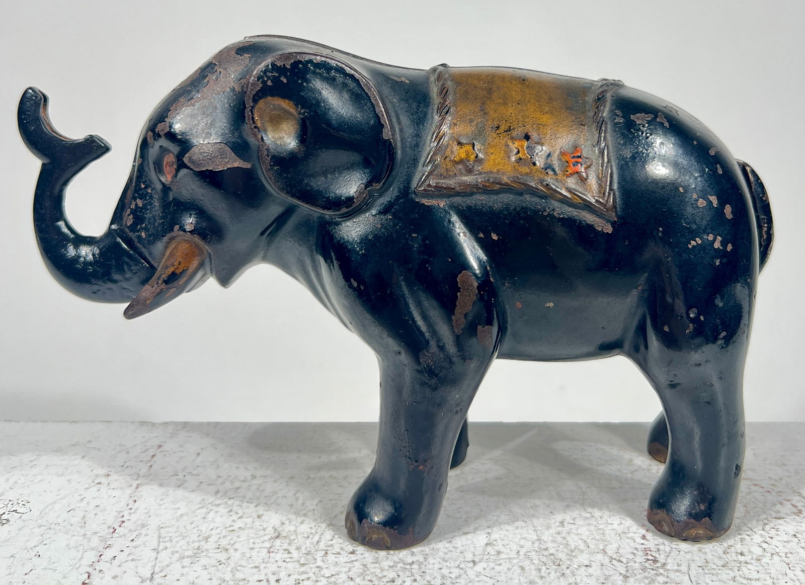 Elephant and Three Stars Cast Iron Mechanical Bank (1 of 2)