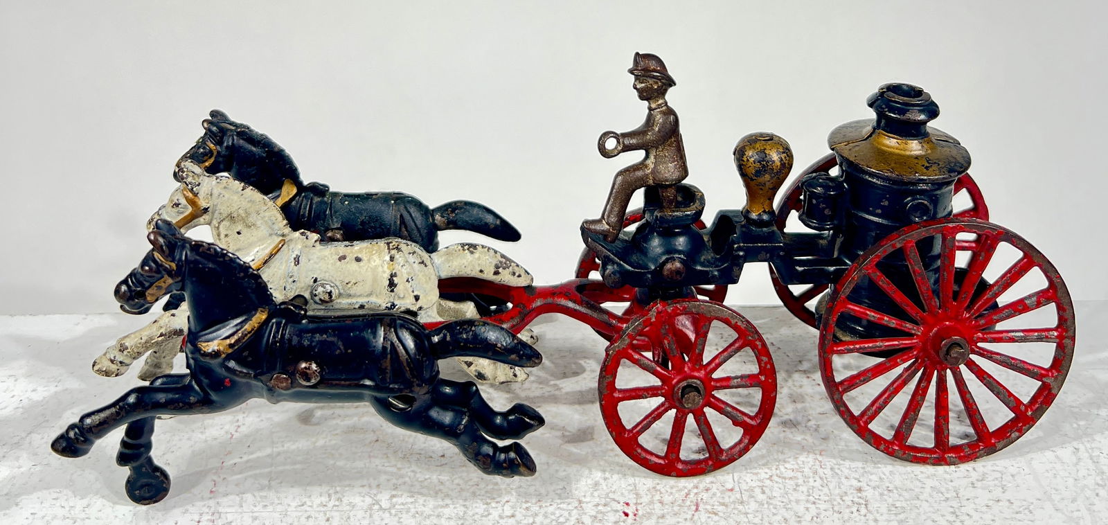 Three Horse Cast Iron Fire Pumper (1 of 6)