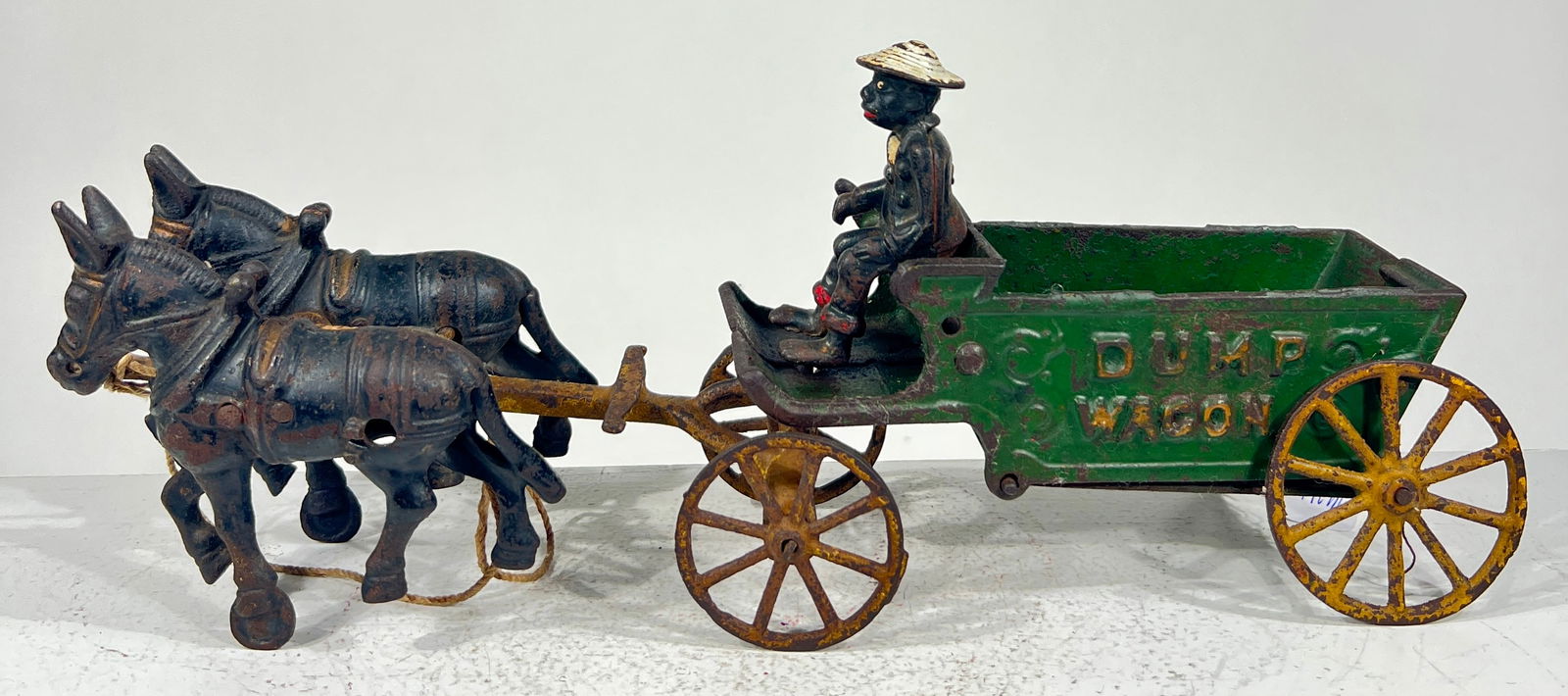 Double Mule Dump Wagon Cast Iron Toy (1 of 3)