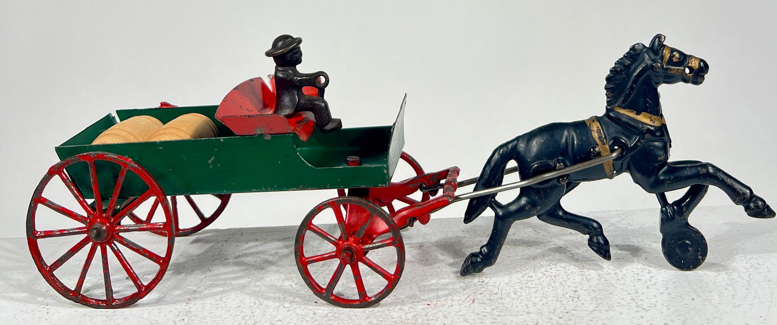 Single Horse Dray Wagon Cast Iron and Sheet Tin (1 of 2)