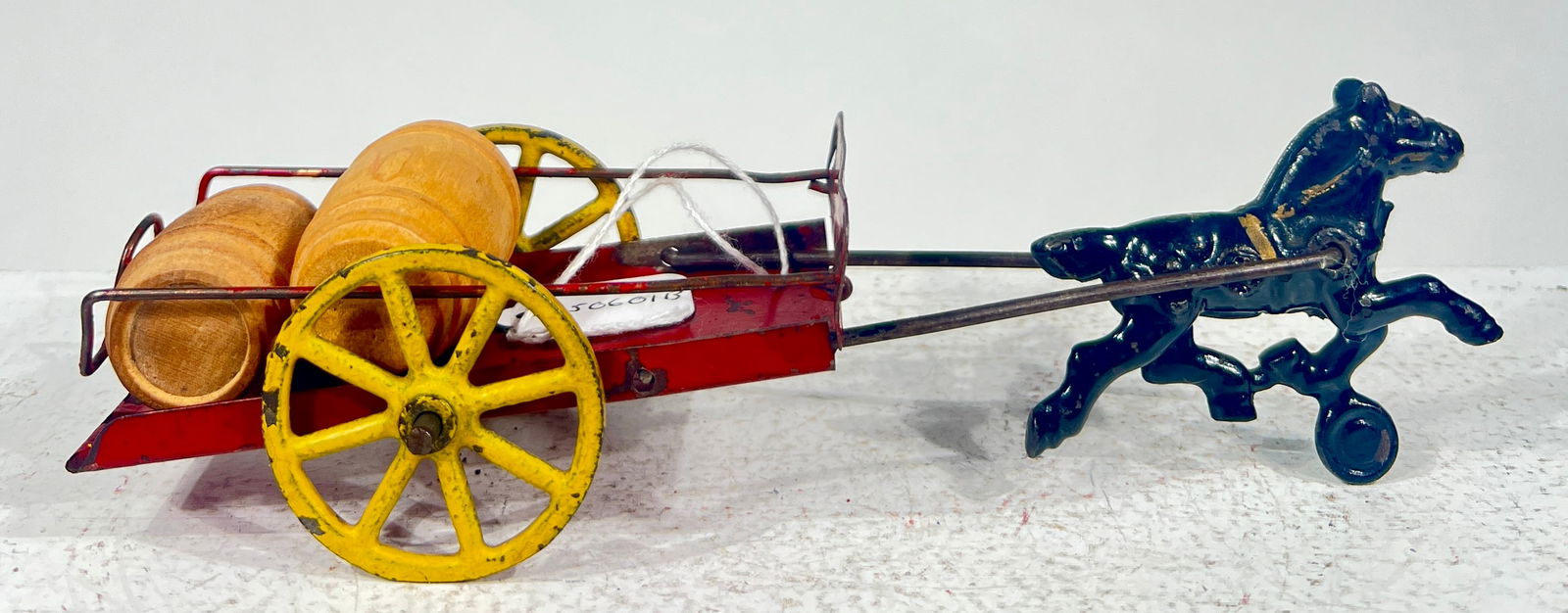 Horse Barrel Wagon Cast Iron and Tin (1 of 2)