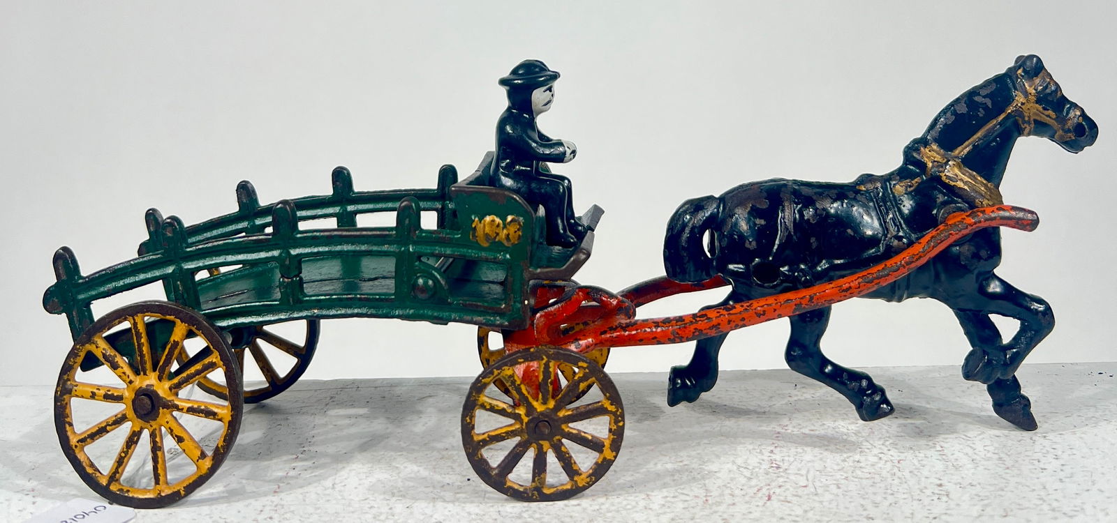 Single Horse Stake Wagon - Cast Iron (1 of 2)
