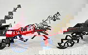 Single Horse Road Cart - Cast Iron with Articulated Horse: Carpenter Toy Company - New York 1880's - 10 1/4"L x 5 3/4"T x 4"D The Olshefski Collection
