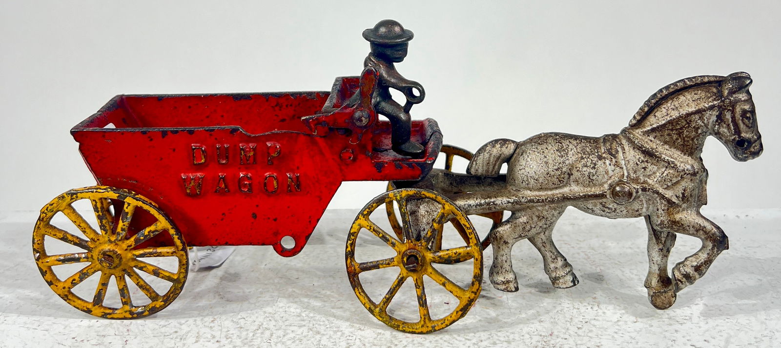 Dump Wagon: Hubley MFG Co. Lancaster, PA- 19209 1/2"L x 9 1/4" T x 2 1/2D The Olshefski Collection