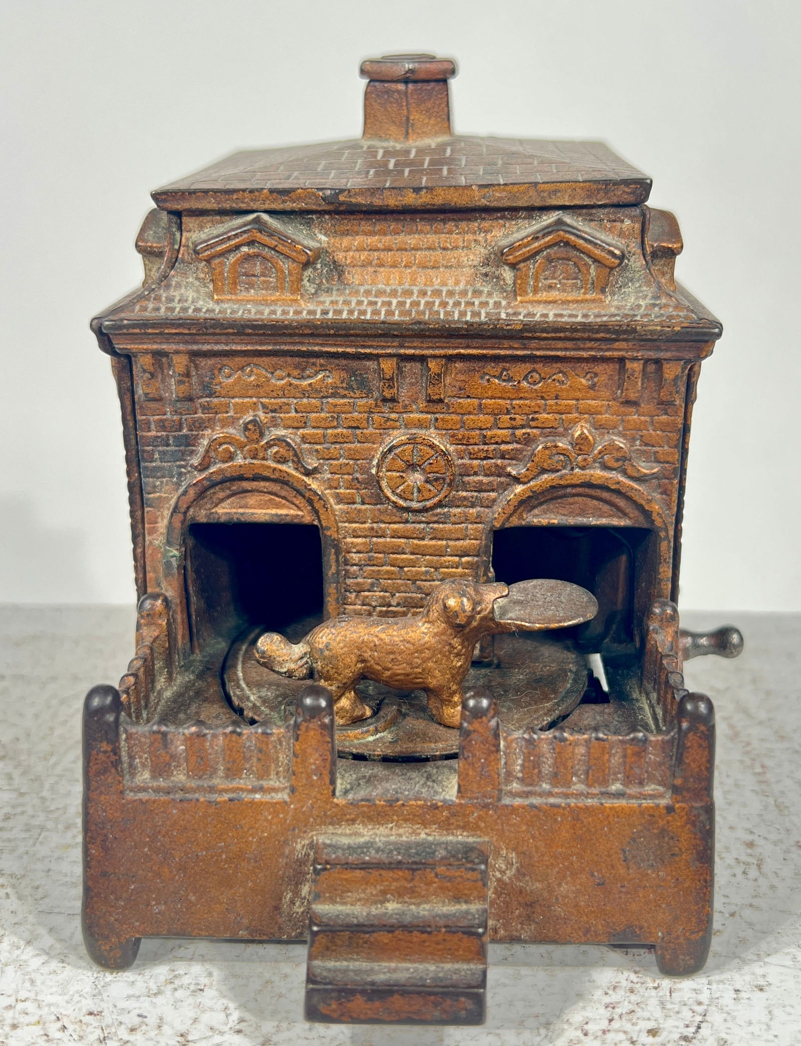 Dagon Turntable- Copper Japanned: H.L Judd Company Wallingford, CT- 1880's 5"T x 3 1/2" N x 5"D The Olshefski Collection