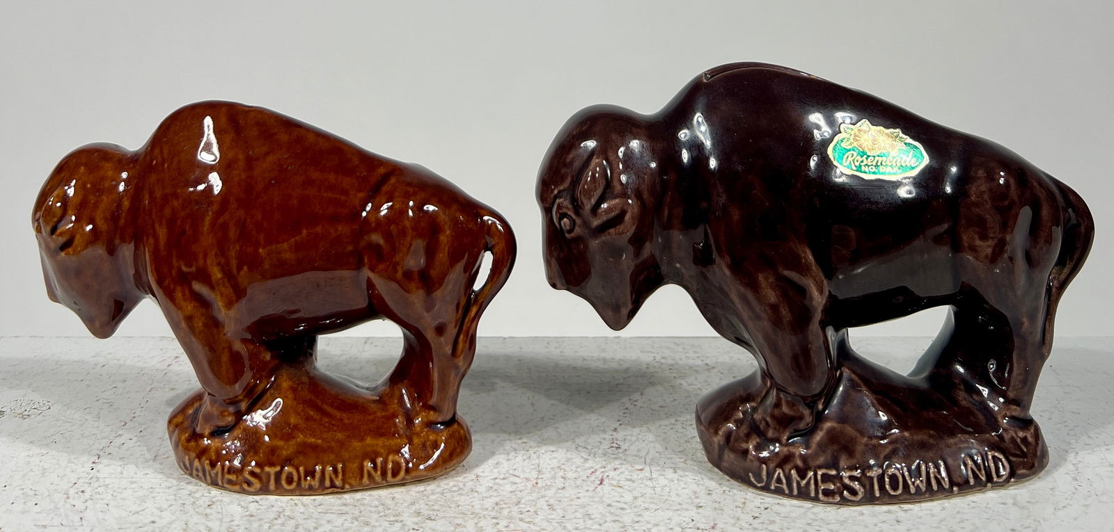 Two Pottery Buffalo Banks (1 of 2)