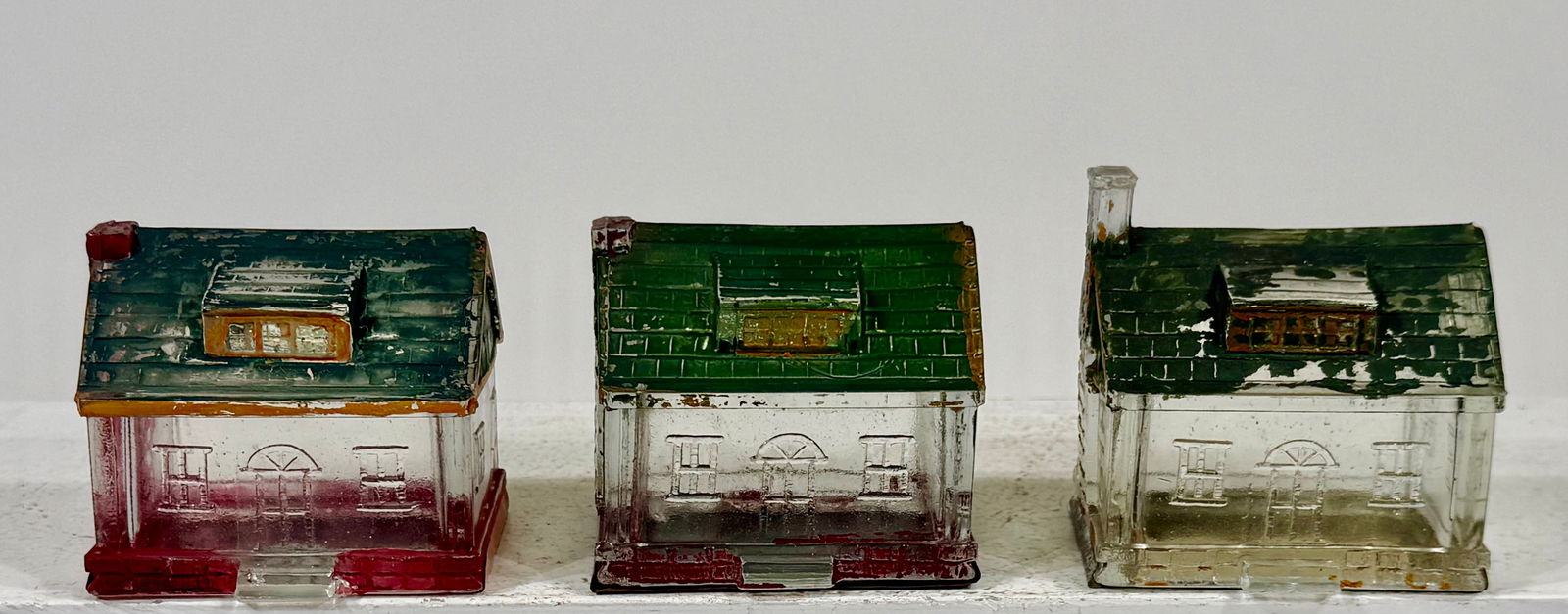 Three Glass Candy Containers- House Forms (1 of 3)