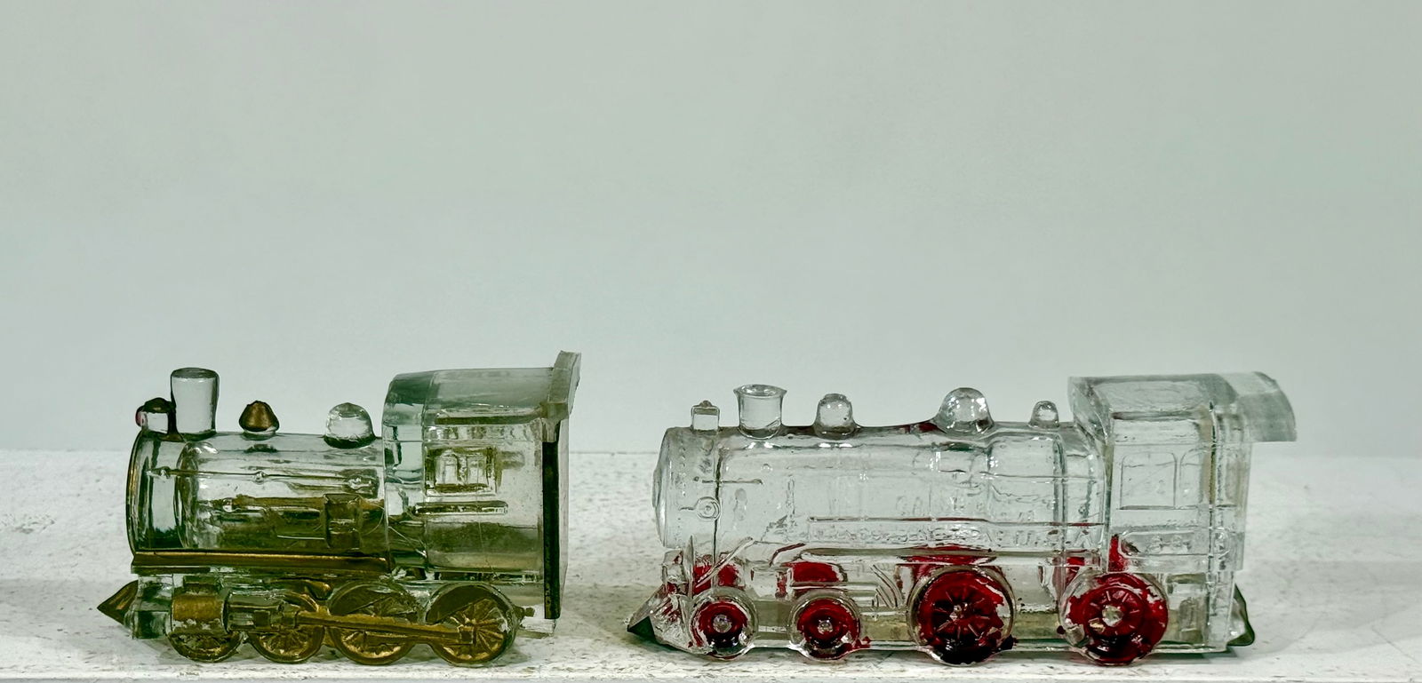 Two Glass Candy Container Locomotive (1 of 4)
