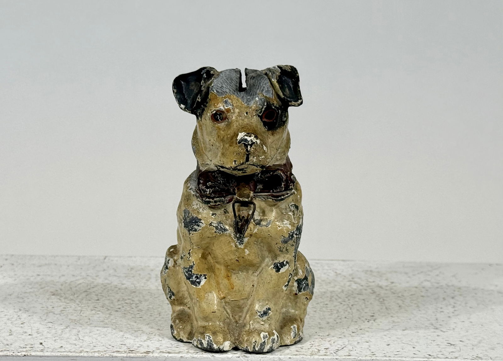 Seated Dog Spelter Bank (1 of 3)