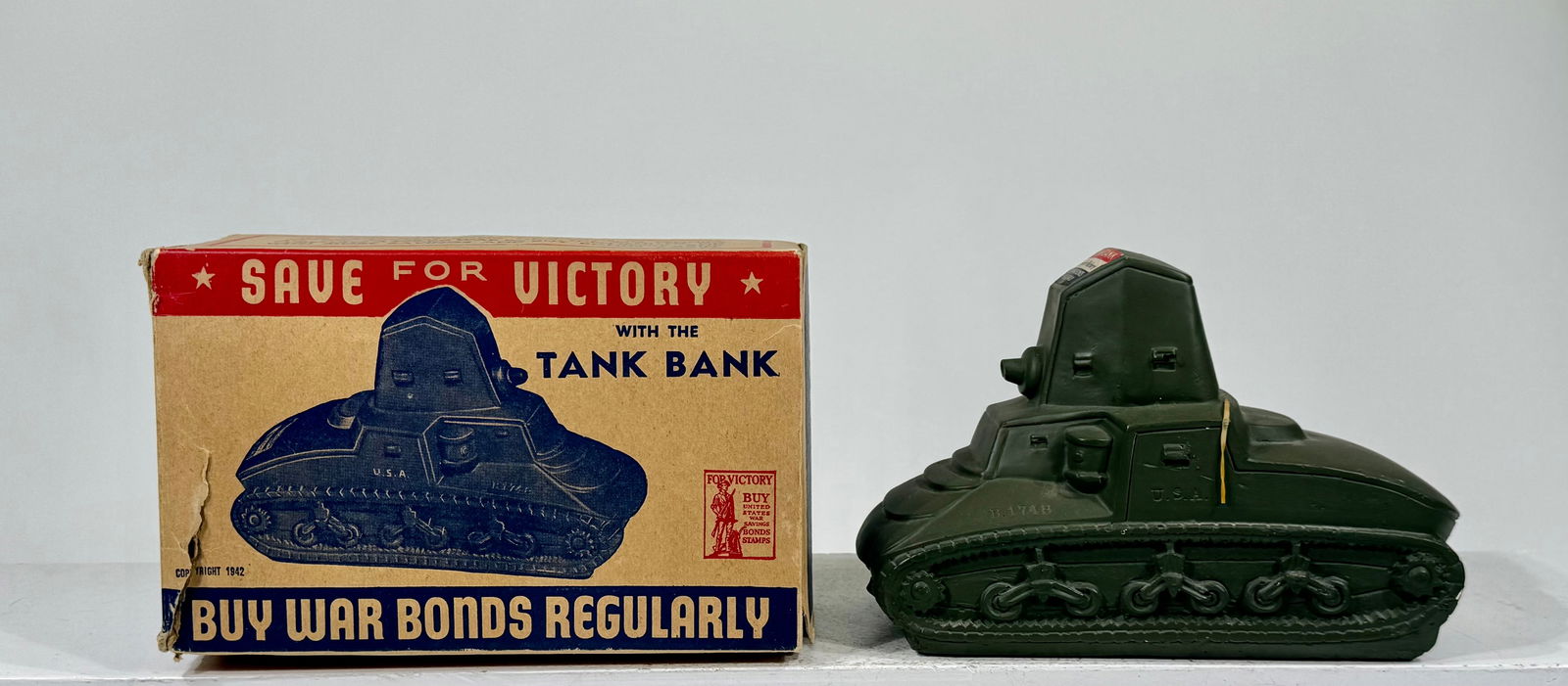 Save for Victory Tank Bank Made of Chalk (1 of 3)