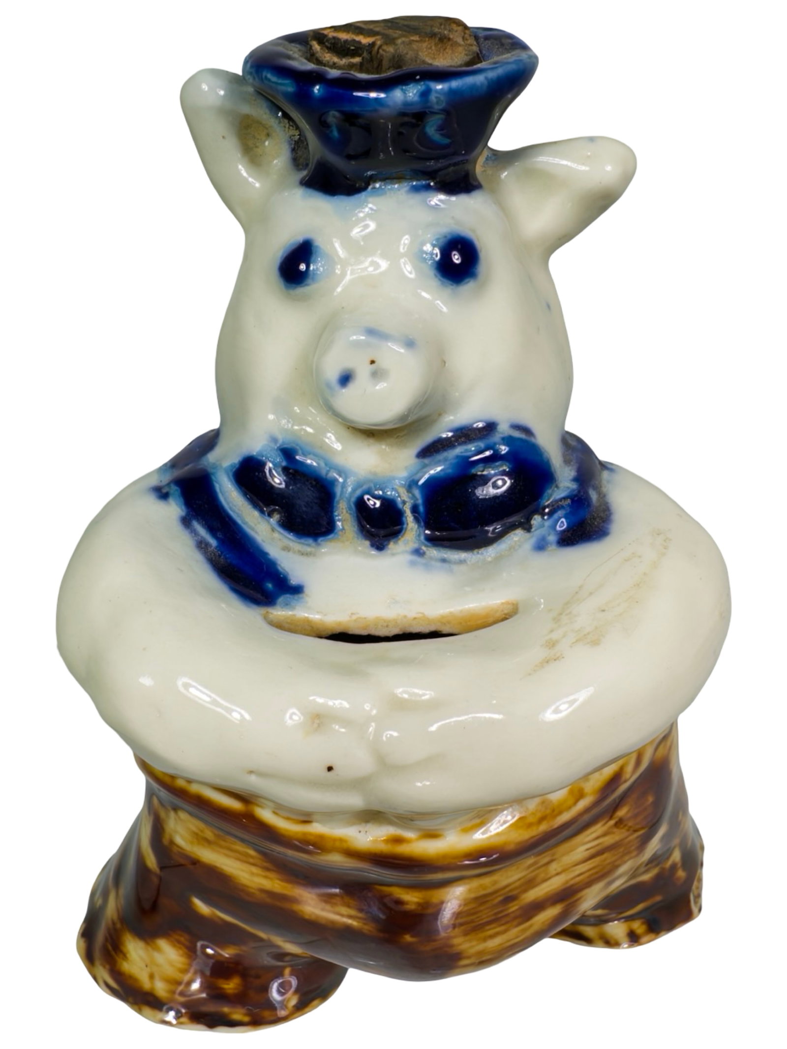Pig in a Sailor Hat Bank: German - Circa 1920's.