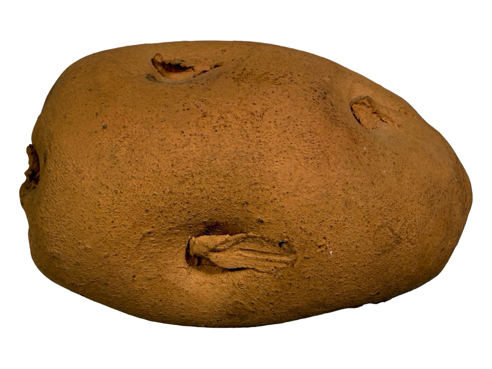 George Ohr Potato Bank: Made of Clay. Made by George Ohr. Biloxi, Miss. - 1890's.