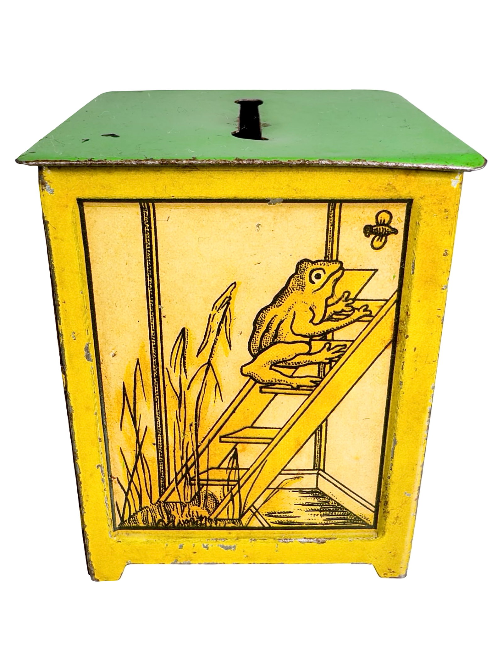 Frog Climbing a Ladder Bank: German - Circa 1930's.