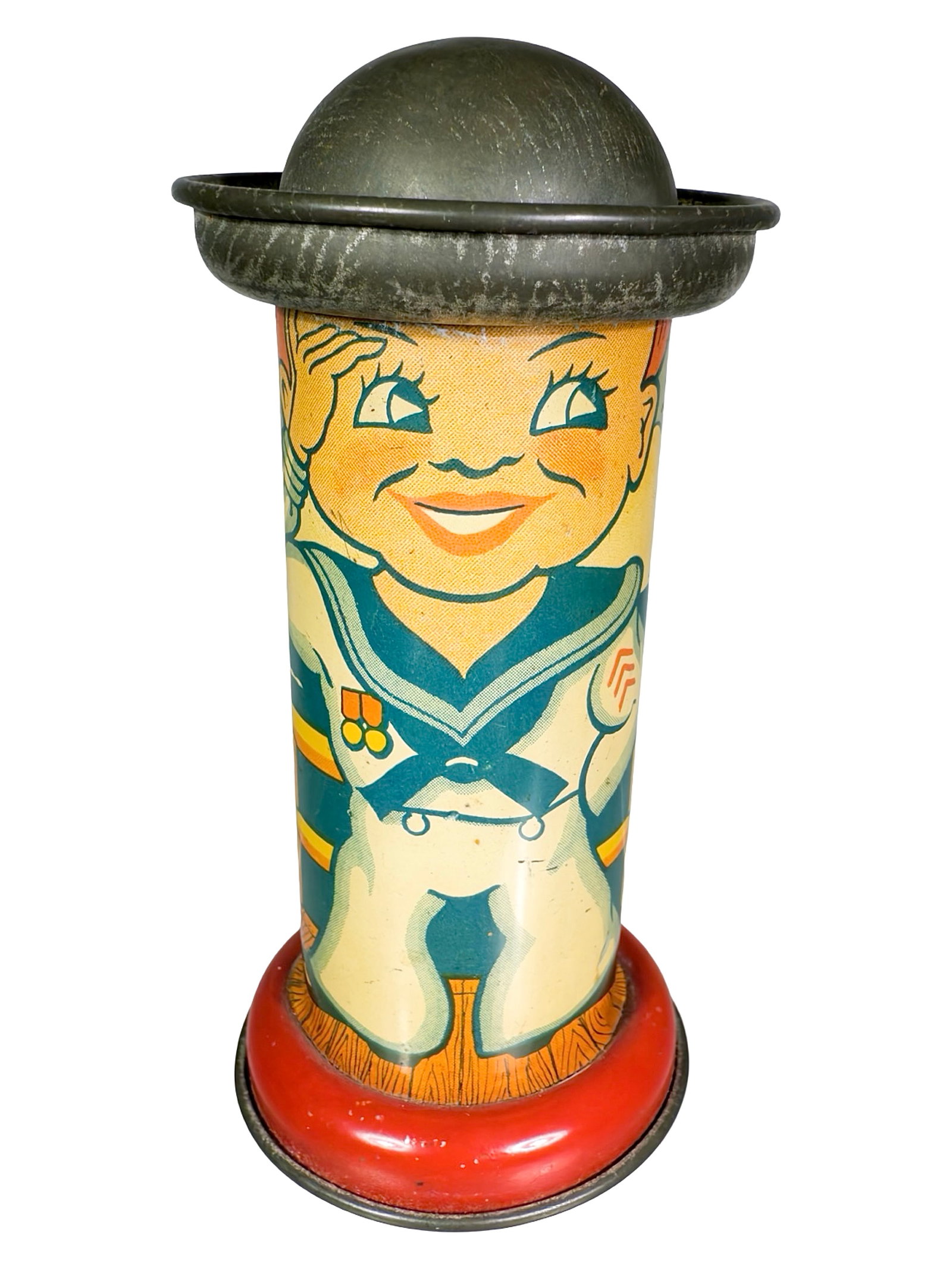 Cylindrical Saluting Sailor Bank (1 of 6)