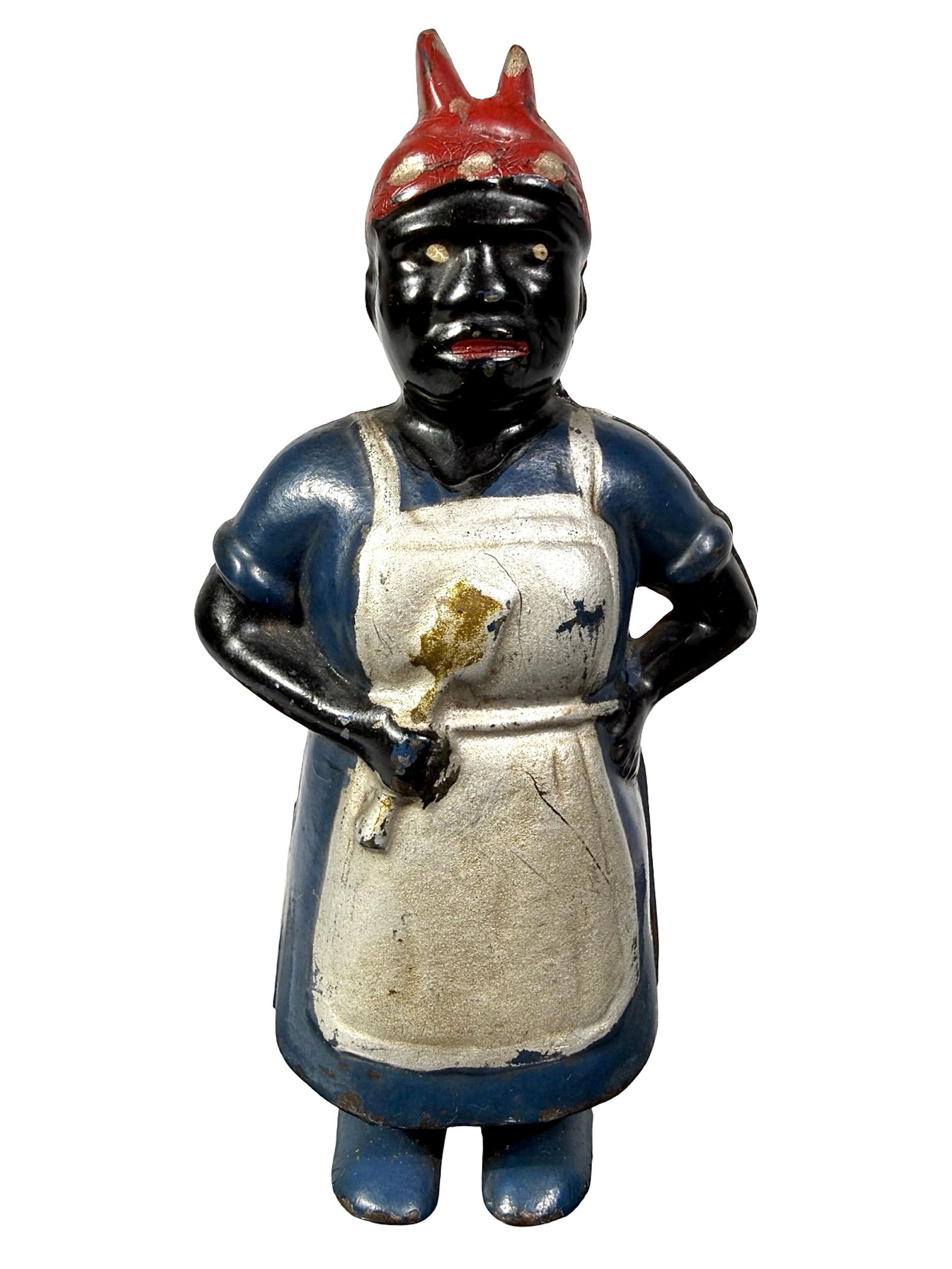 Mamy Bank with Spoon: By A. C. Williams Company. Ravenna, Oh. - 1915. 5 3/4" Tall.