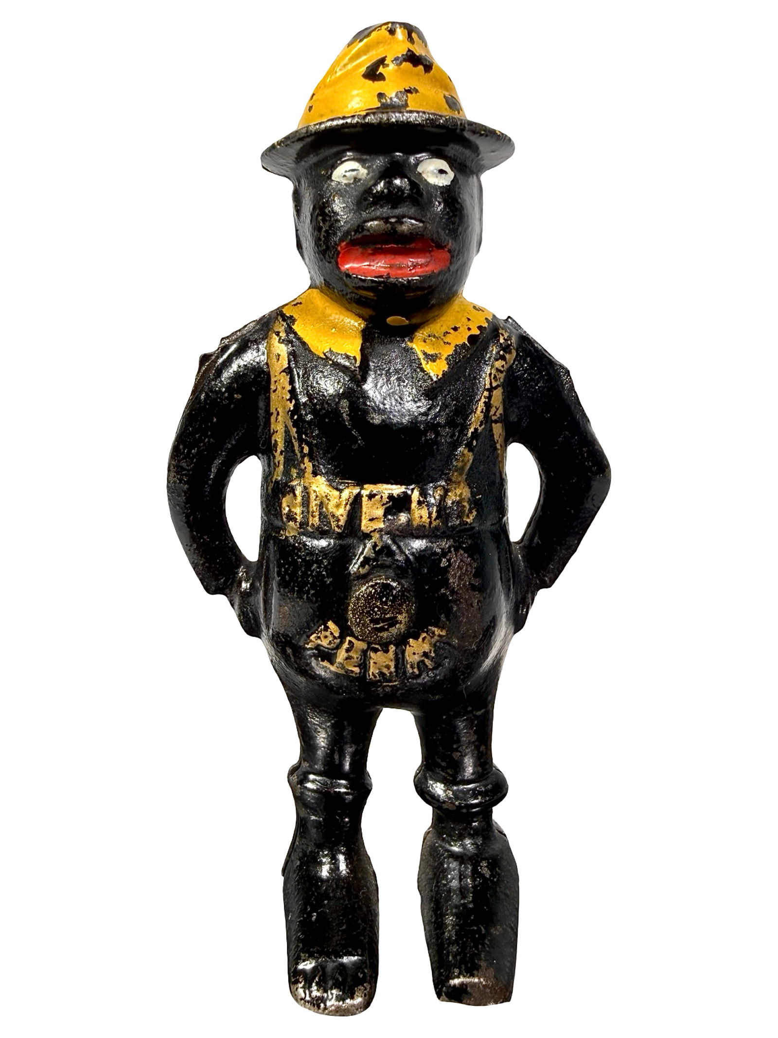 Give Me a Penny - Twist Pin: By Wing Mfg. Company. American - 1915. 5 3/4" Tall. Scarce Paint Combination.