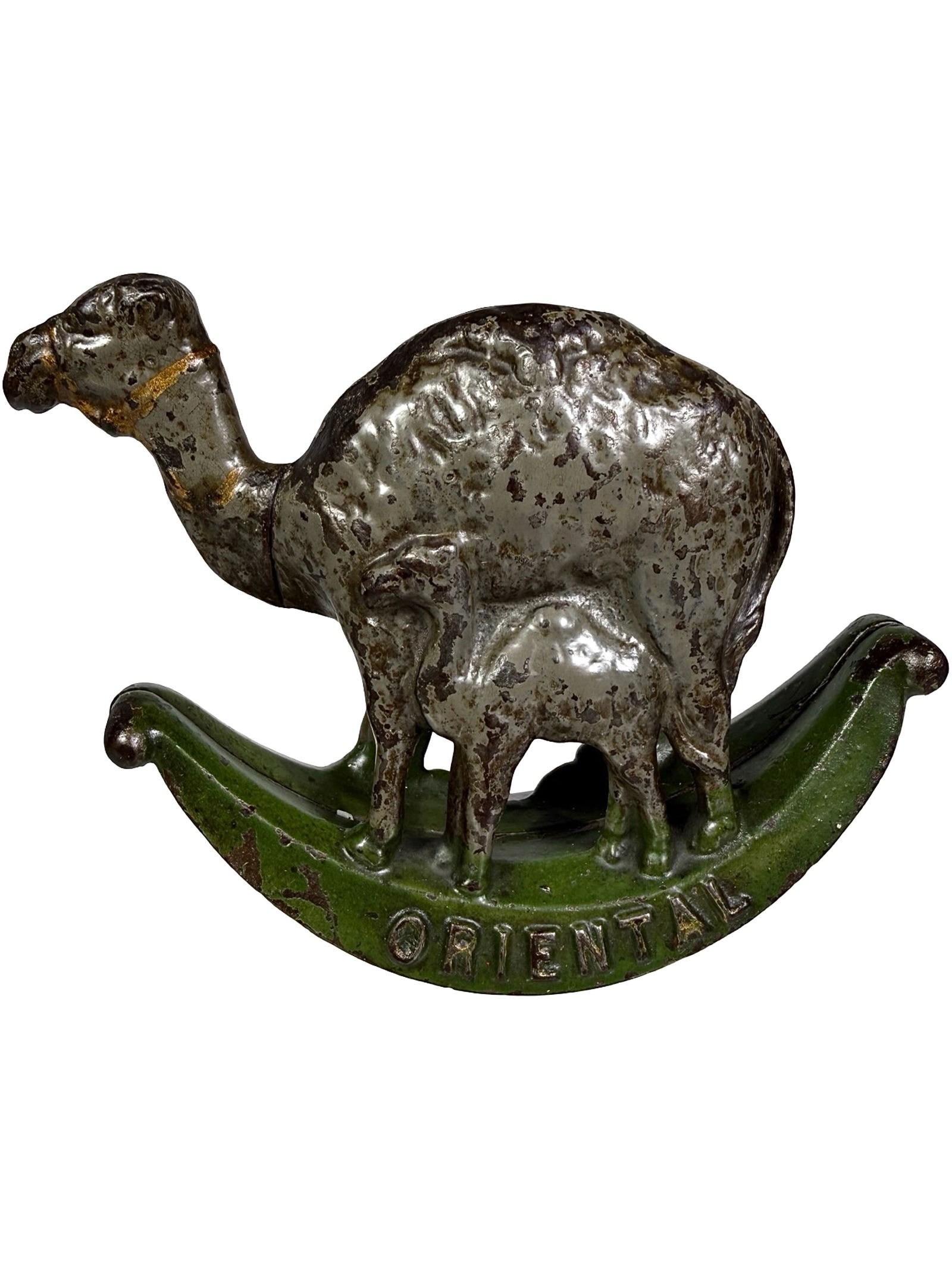 Oriental Camel Bank: Made by Kyser & Rex Co. Philadelphia - 1890. 5" Long x 4" Tall.