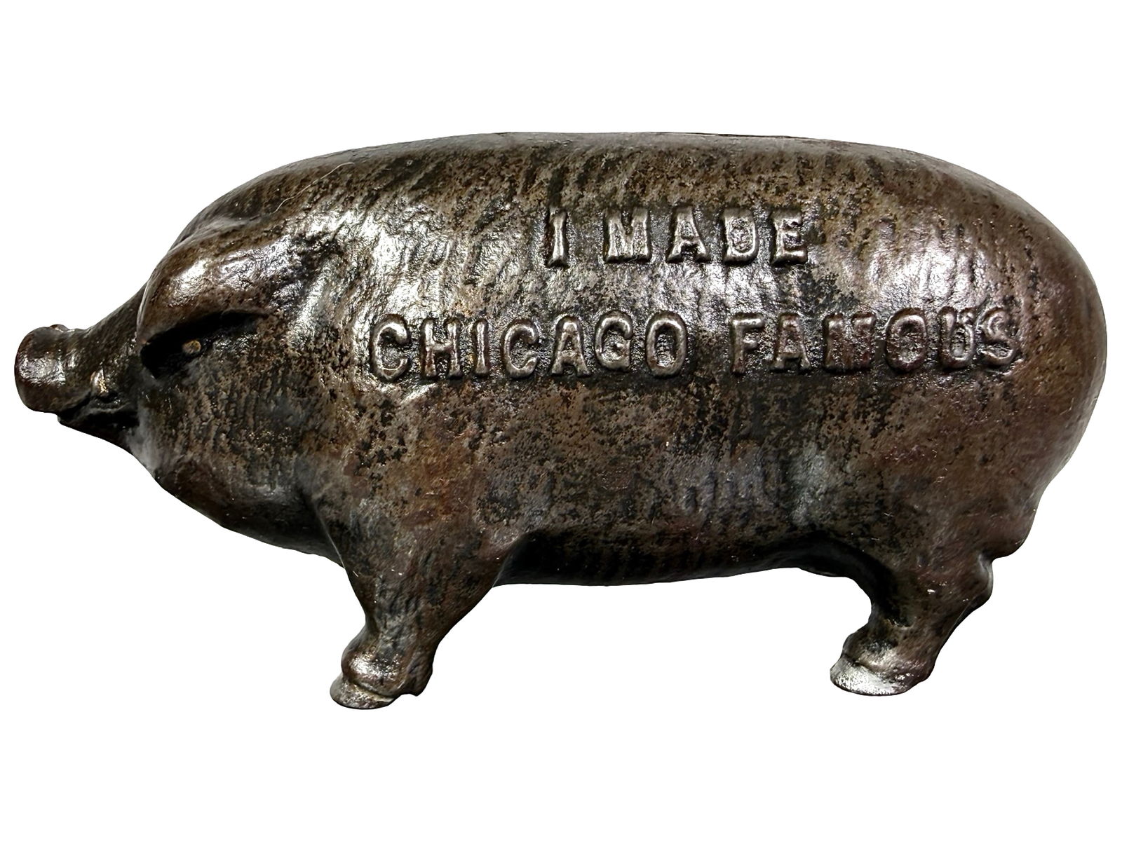 I Made Chicago Famous: Large Version. By John Harper Co. Chicago, IL - 1902. 5" Long x 2 3/4" Tall.