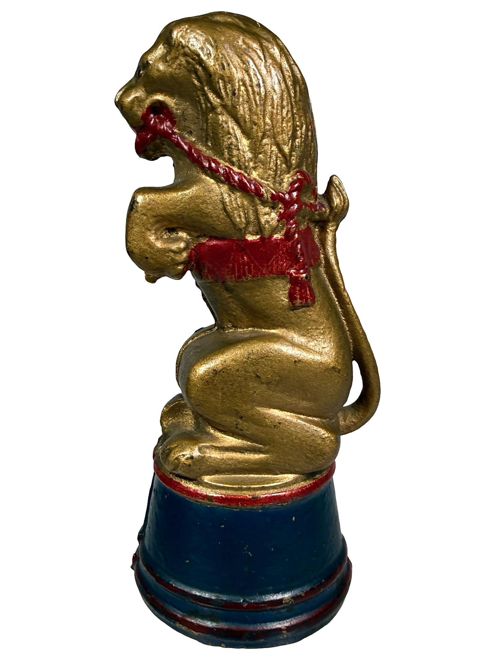 Lion on Tub Bank: By A. C. Williams Company. Ravenna, Oh. - 1920. 5 1/4" Tall x 2 1/2" Wide.