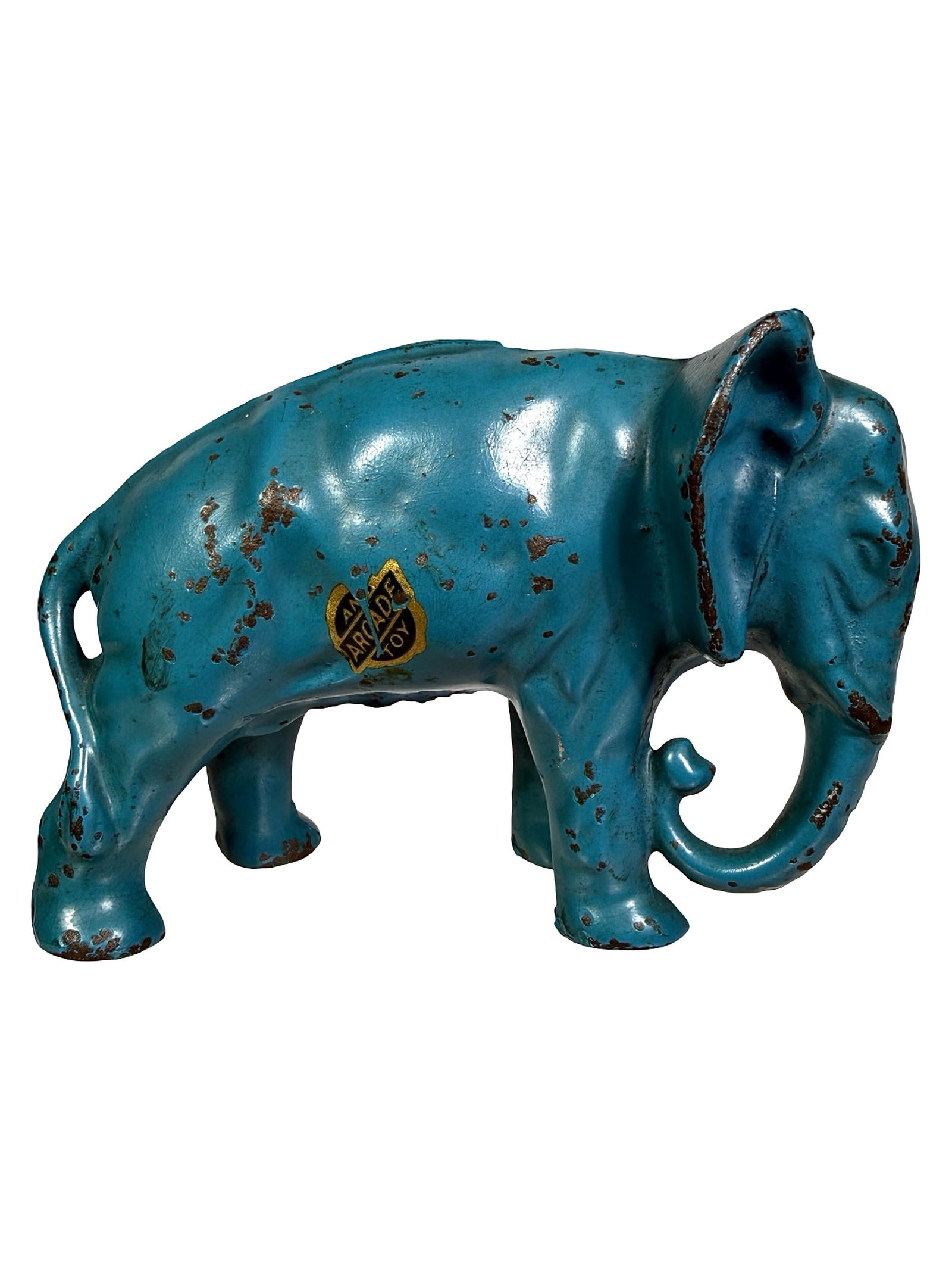 Elephant with Tucked Trunk - Blue (1 of 6)
