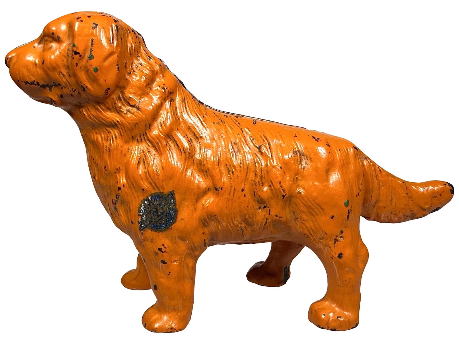 Newfoundland Bank: Rare Orange Version. Made by Arcade Mfg. Co. Freeport, IL - 1920. 5 1/2" Long x 3 1/2" Tall. The Mike Henry Collection.