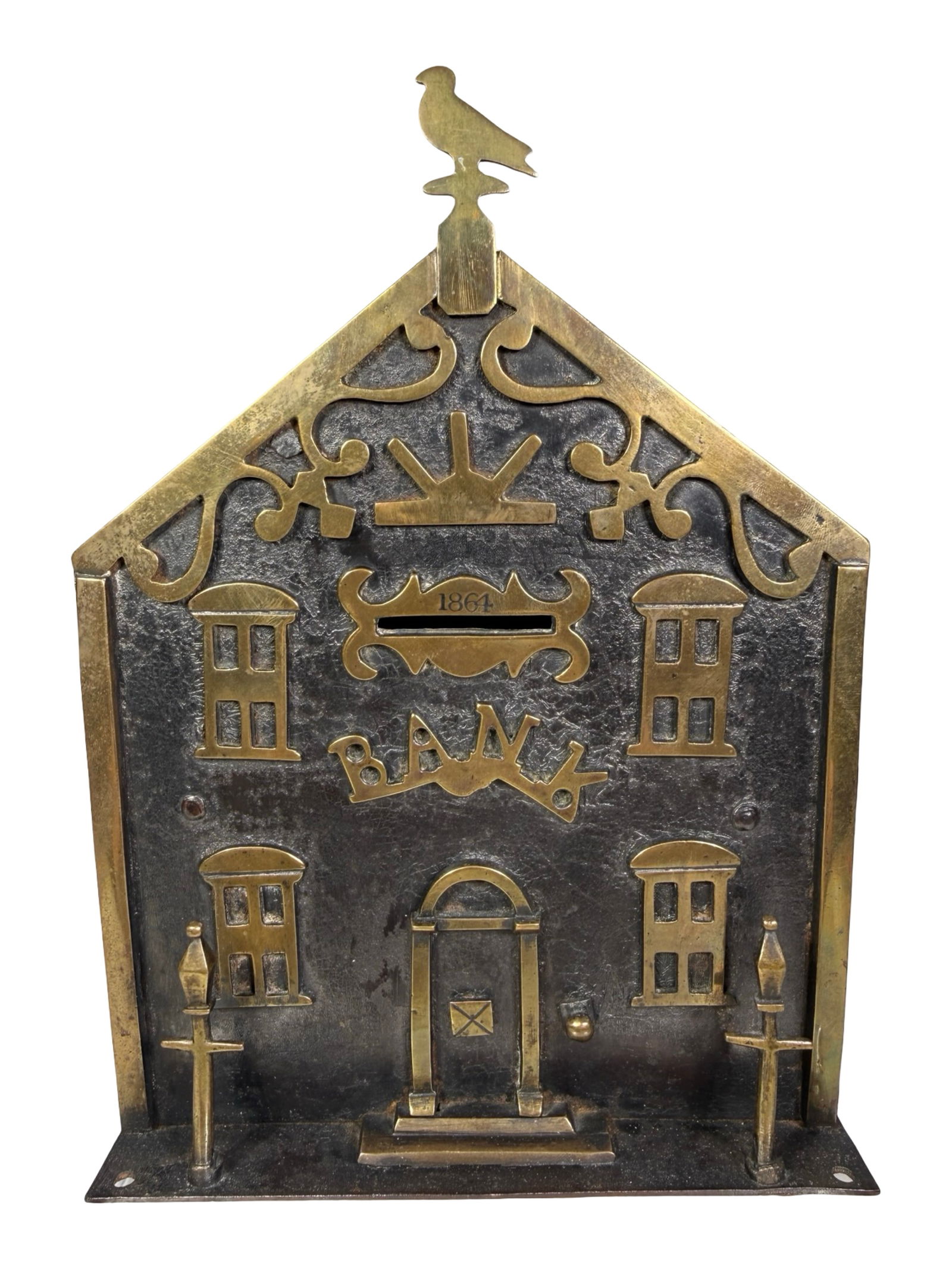 Birth Bank with Bird Finial (1 of 6)