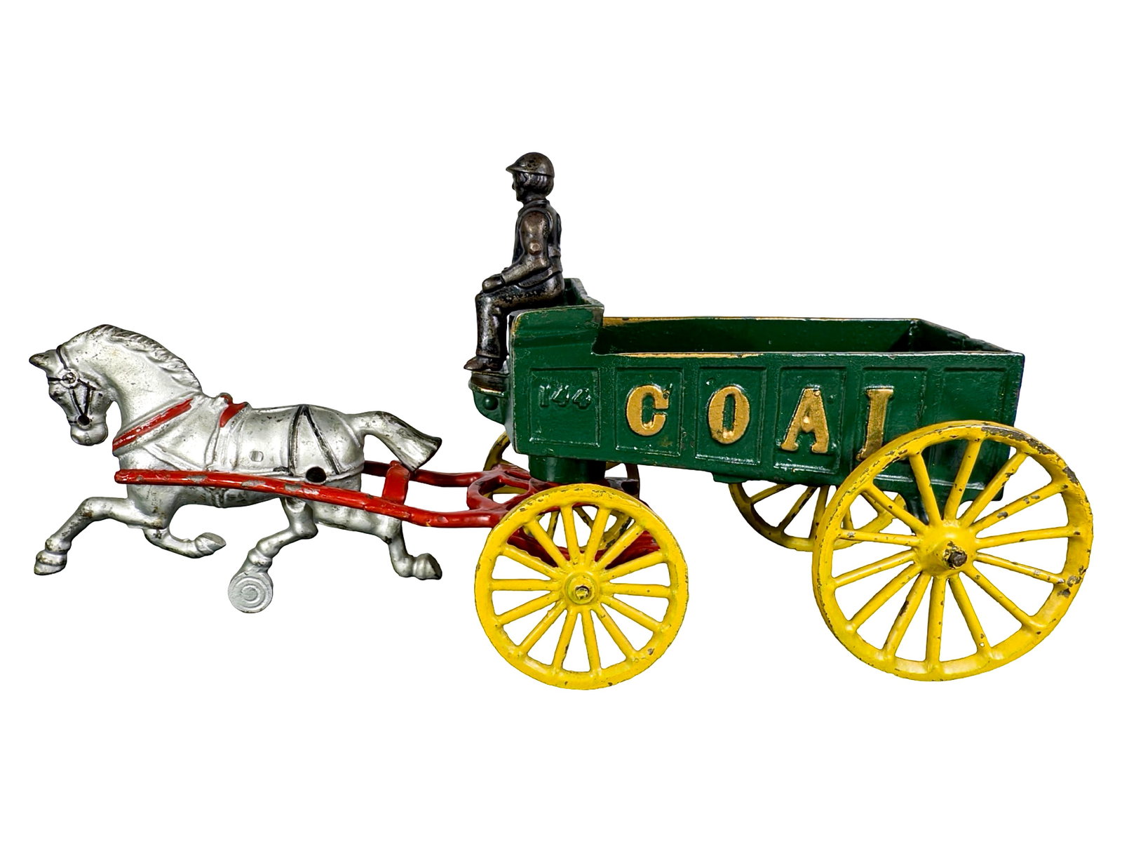 One Horse Green Coal Wagon (1 of 5)