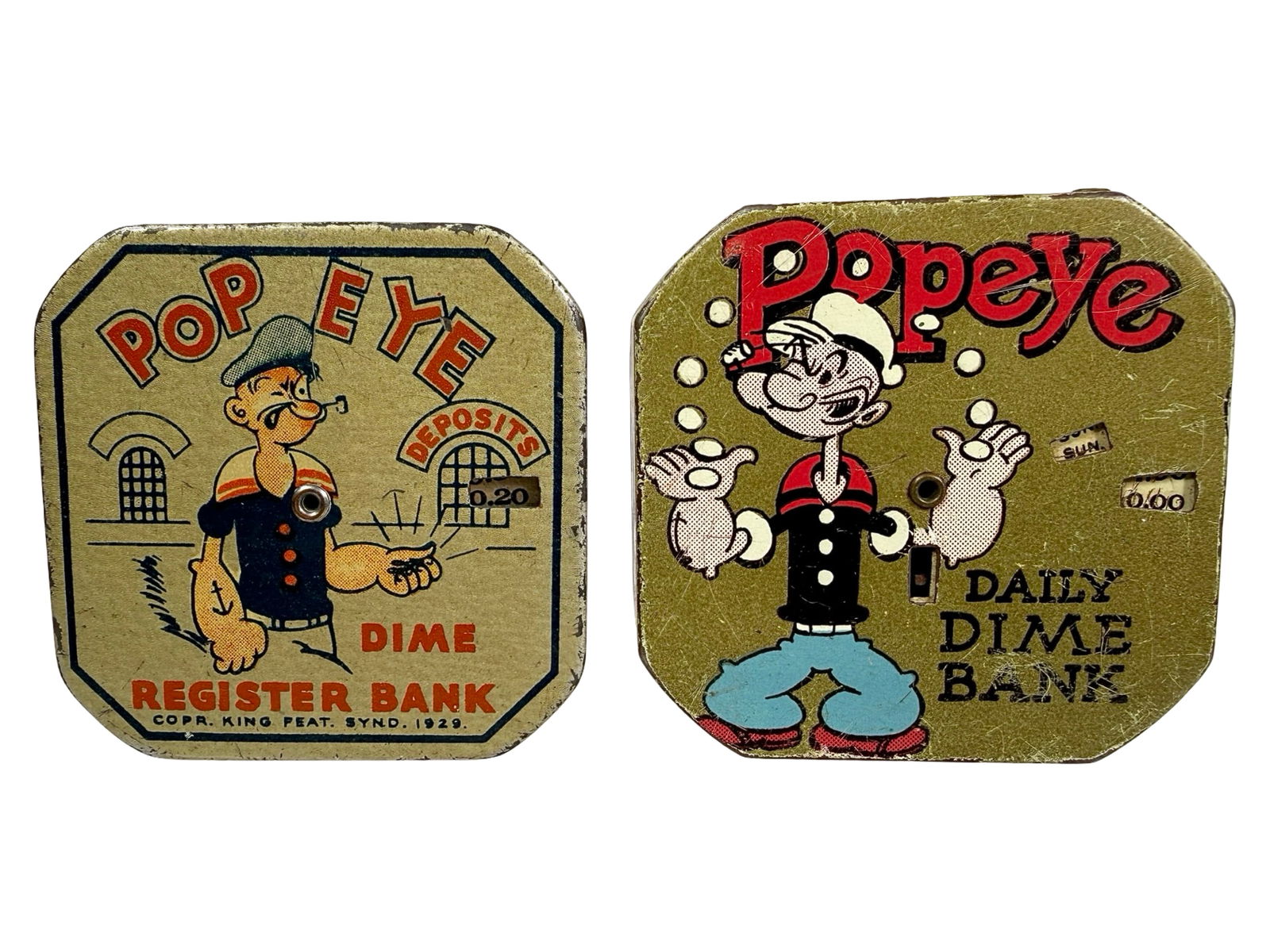 Two Popeye Dime Register Banks (1 of 13)