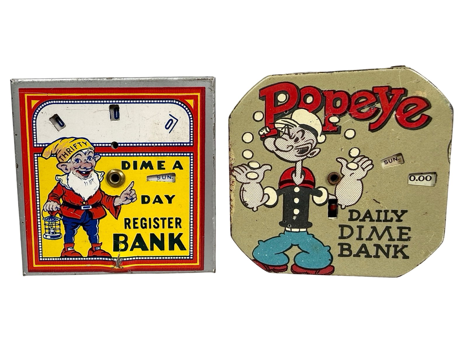Popeye and Dime a Day - Pocket Register Banks (1 of 13)