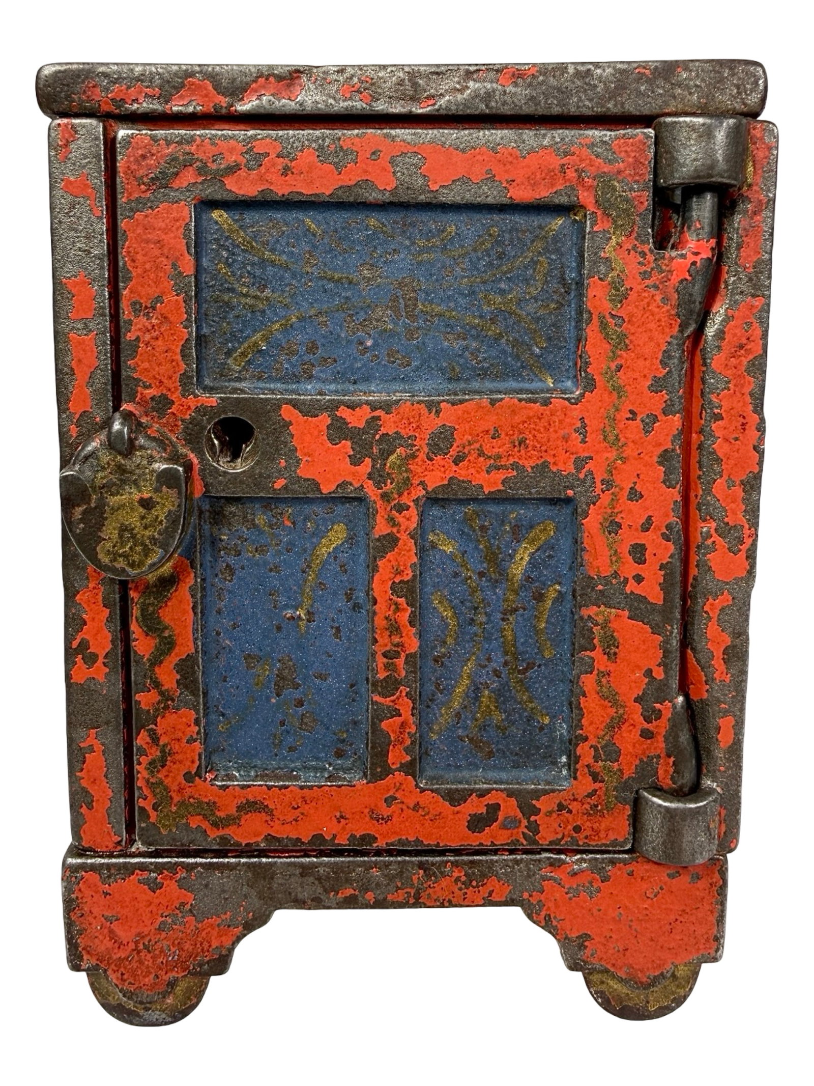 Padlock Safe Bank - Very Rare: J & E Stevens Company. Cromwell, Connecticut - 1880's. 4 1/2" Tall x 3 1/4" Wide.