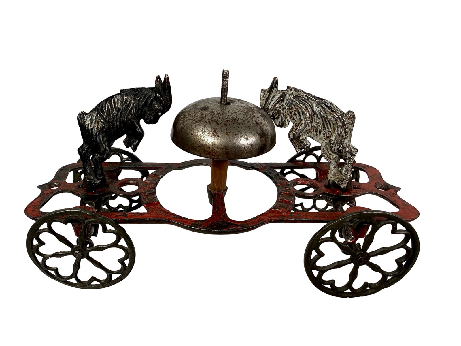Billy Goats #51 Bell Toy: Gong Bell Mfg. Co. - Connecticut 1890 - 4"T x 7 1/2"L x 2 3/4"D