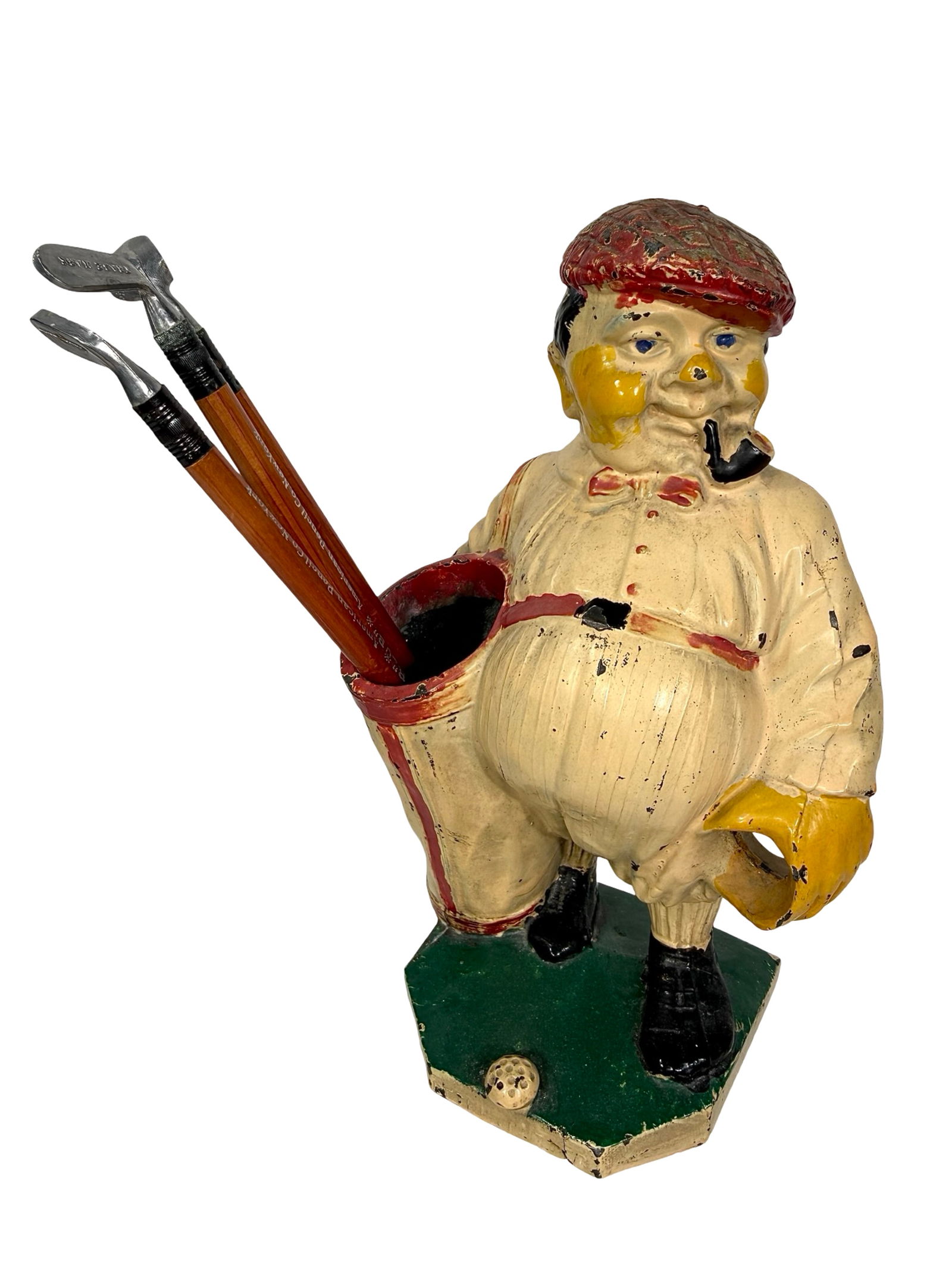 Golf Caddie Pencil Holder - Alloy Material: American 1920's - 7 1/2"T x 5"W x 3"D